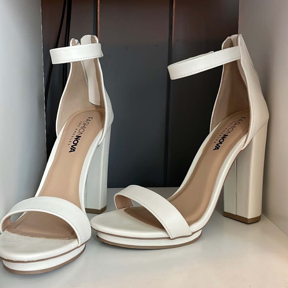White women platform heel